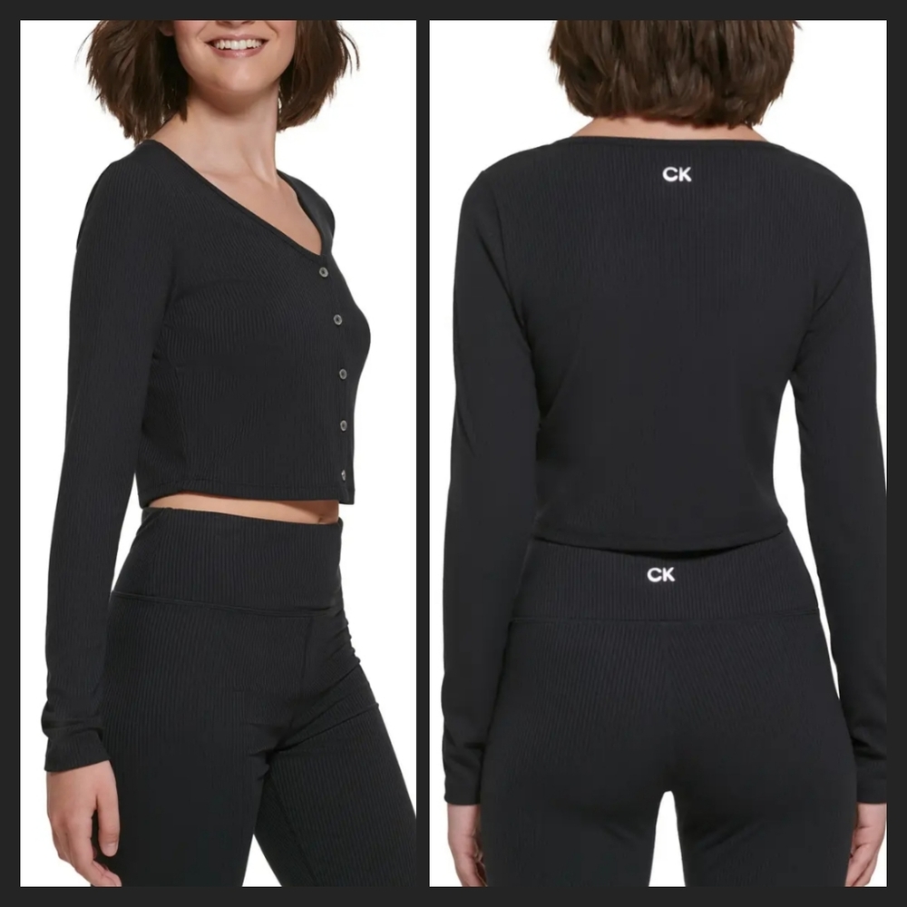 Calvin Klein Performance Cropped Cardigan
